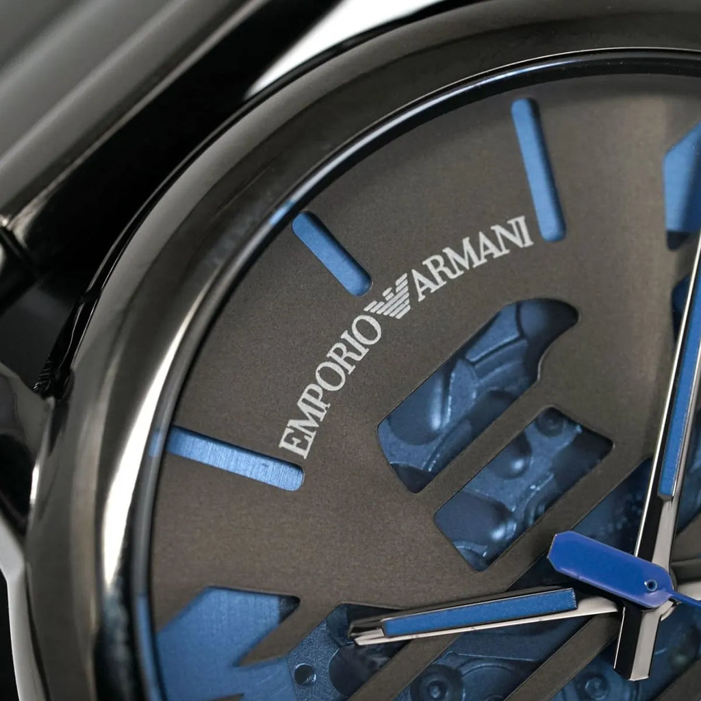 Emporio Armani Meccanico Automatic Grey Dial Grey Steel Strap Watch For Men - AR60029 Buy Now By Emporio Armani