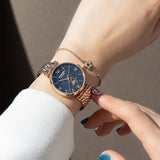 Emporio Armani Meccanico Crystals Black Dial Rose Gold Steel Strap Watch For Women - AR60043 Buy Now By Emporio Armani