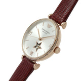 Emporio Armani Meccanico Automatic Silver Dial Burgundy Leather Strap Watch For Women - AR60044 Buy Now By Emporio Armani