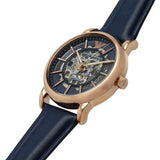 Emporio Armani Meccanico Automatic Blue Dial Blue Leather Strap Watch For Men - AR60050 Buy Now By Emporio Armani