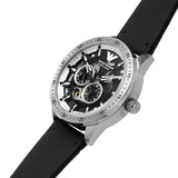 Emporio Armani Renato Chronograph Automatic Black Dial Black Leather Strap Watch For Men - AR60051 Buy Now By Emporio Armani