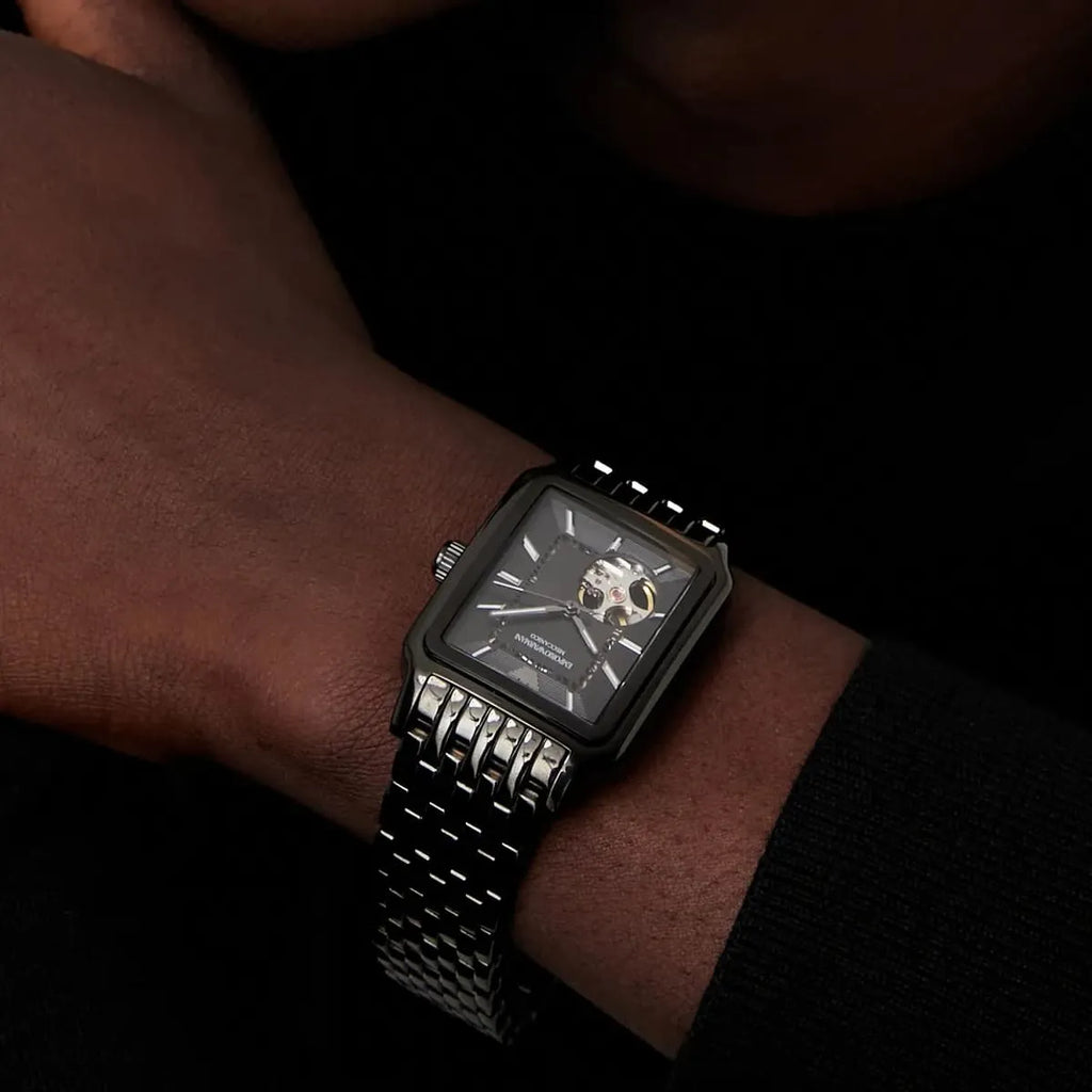 Emporio Armani Meccanico Black Dial Black Steel Strap Watch For Men - AR60058 Buy Now By Emporio Armani