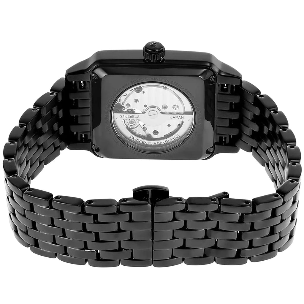 Emporio Armani Meccanico Black Dial Black Steel Strap Watch For Men - AR60058 Buy Now By Emporio Armani