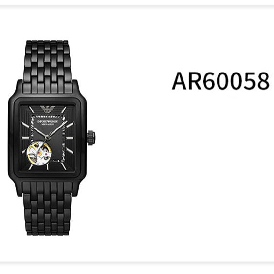 Emporio Armani Meccanico Black Dial Black Steel Strap Watch For Men - AR60058 Buy Now By Emporio Armani