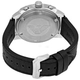 Emporio Armani Sportivo Chronograph Silver Dial Black Leather Strap Watch For Men - AR6054 Buy Now By Emporio Armani