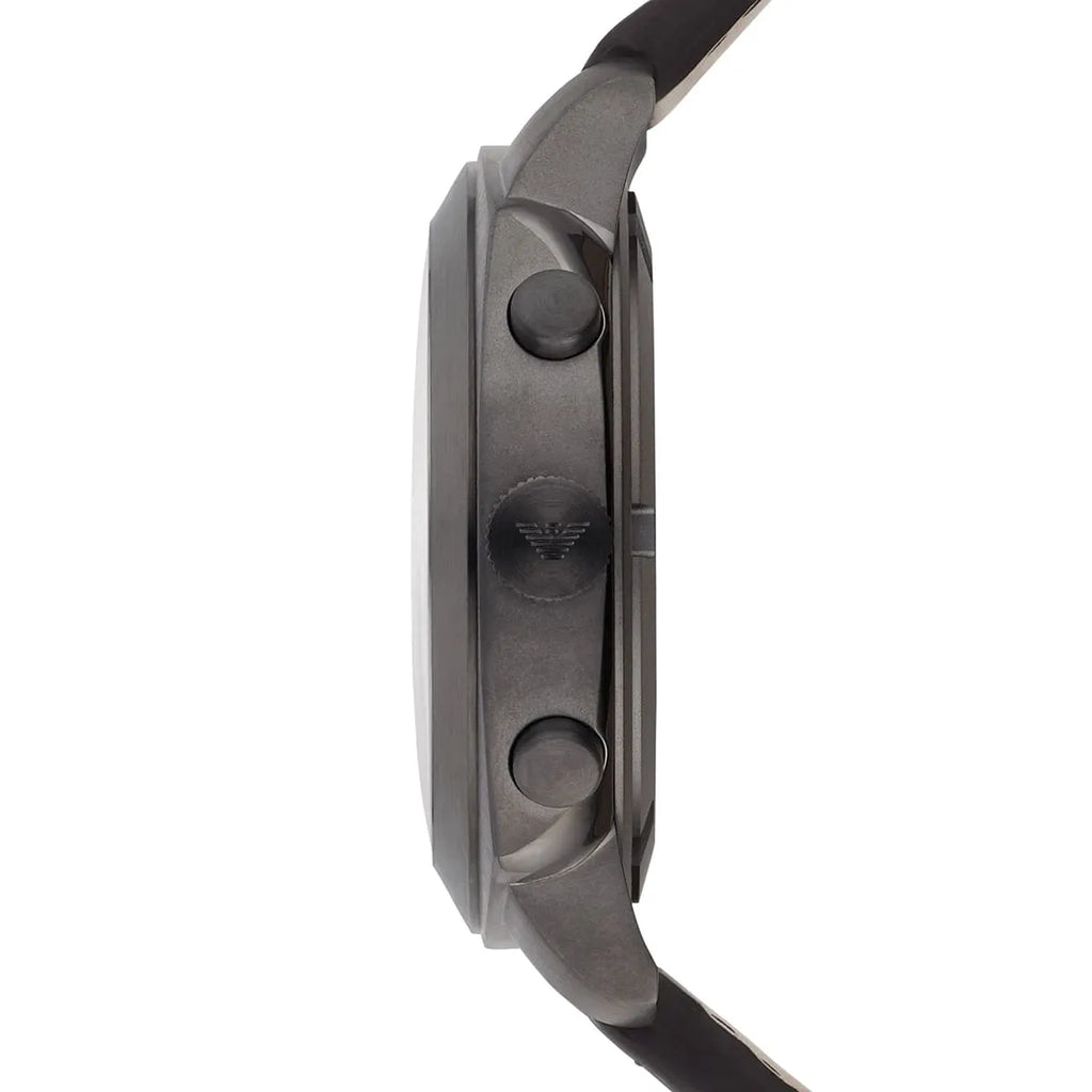 Emporio Armani Delta Chronograph Brown Dial Brown Leather Strap Dial Watch For Men - AR6055 Buy Now By Emporio Armani