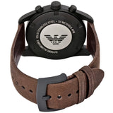 Emporio Armani Sportivo Chronograph Beige Dial Brown Leather Strap Watch For Men - AR6078 Buy Now By Emporio Armani
