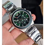 Emporio Armani Sportivo Chronograph Blue Dial Silver Steel Strap Watch For Men - AR6090 Buy Now By Emporio Armani