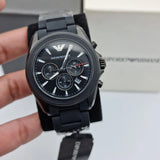 Emporio Armani Sportivo Chronograph Black Dial Black Silicone Strap Watch For Men - AR6092 Buy Now By Emporio Armani