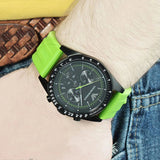 Emporio Armani Sports Analog Black Dial Green Rubber Strap Watch For Men - AR6115 Buy Now By Emporio Armani