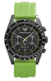 Emporio Armani Sports Analog Black Dial Green Rubber Strap Watch For Men - AR6115 Buy Now By Emporio Armani