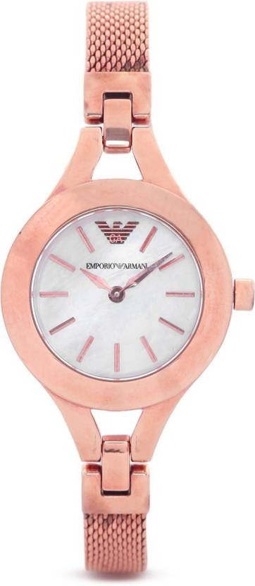 Emporio Armani Chiara Analog White Dial Rose Gold Steel Strap Watch For Women - AR7329 Buy Now By Emporio Armani