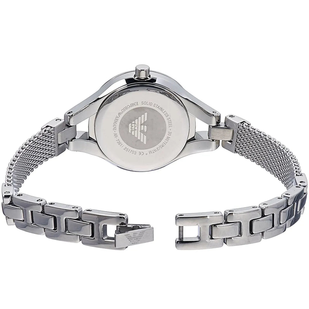 Emporio Armani Quartz Silver Dial Silver Steel Strap Watch For Women - AR7361 Buy Now By Emporio Armani