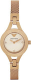 Emporio Armani Chiara Silver Dial Rose Gold Steel Strap Watch For Women - AR7362 Buy Now By Emporio Armani