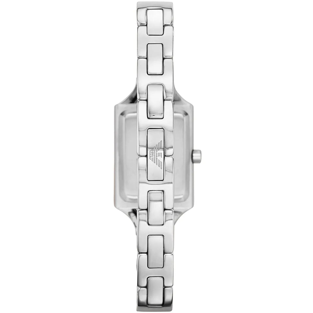 Emporio Armani Chiara Analog Silver Dial Black Leather Strap Watch For Women - AR7372 Buy Now By Emporio Armani