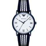 Emporio Armani Kappa Analog White Dial Two Tone Nylon Strap Watch For Men - AR80004 Buy Now By Emporio Armani