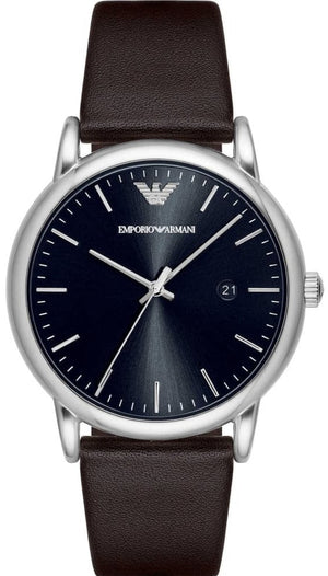 Emporio Armani Kappa Quartz Black Dial Brown Leather Strap Watch For Men - AR80008 Buy Now By Emporio Armani