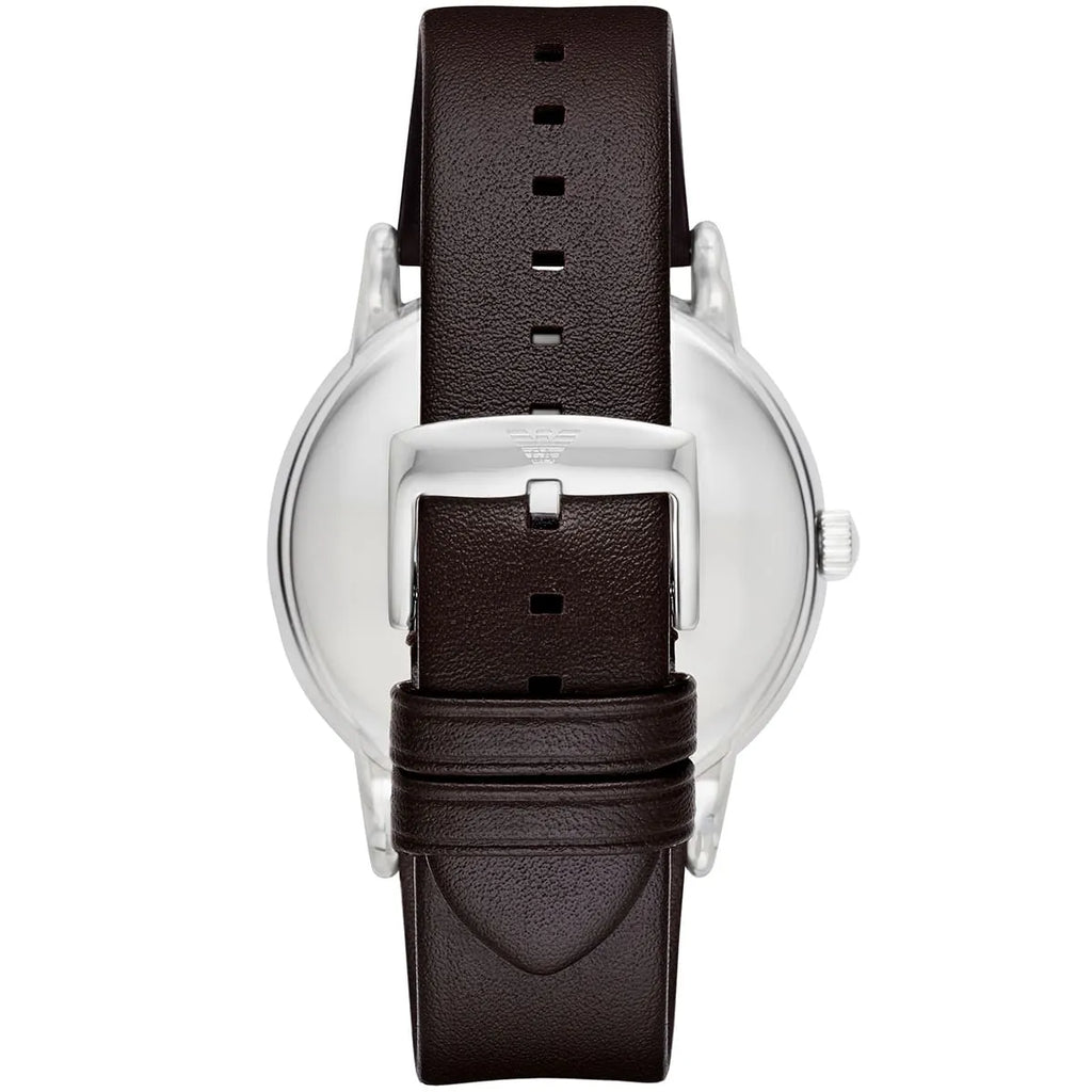 Emporio Armani Kappa Quartz Black Dial Brown Leather Strap Watch For Men - AR80008 Buy Now By Emporio Armani