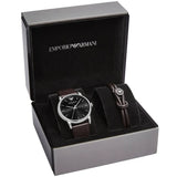 Emporio Armani Kappa Quartz Black Dial Brown Leather Strap Watch For Men - AR80008 Buy Now By Emporio Armani