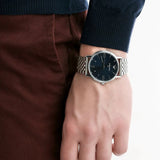 Emporio Armani Kappa Quartz Blue Dial Silver Steel Strap Watch For Men - AR80010 Buy Now By Emporio Armani