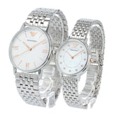 Emporio Armani Kappa Quartz White Dial Silver Steel Strap Watch For Men - AR80014 Buy Now By Emporio Armani