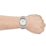 Emporio Armani Kappa Quartz White Dial Silver Steel Strap Watch For Men - AR80014 Buy Now By Emporio Armani