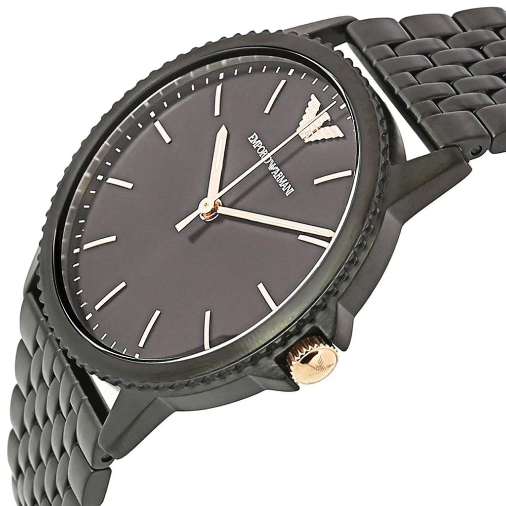 Emporio Armani Interchangeable Black Dial Black Steel Strap Watch For Men - AR80021 Buy Now By Emporio Armani