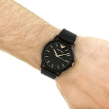 Emporio Armani Interchangeable Black Dial Black Steel Strap Watch For Men - AR80021 Buy Now By Emporio Armani