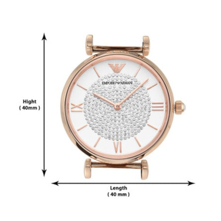 Emporio Armani Gianni T Bar Quartz White Dial Two Tone Steel Strap Watch For Women - AR80035 Buy Now By Emporio Armani