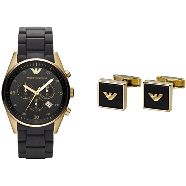 Emporio Armani Sportivo Quartz Black Dial Black Steel Strap Watch For Men - AR8023 Buy Now By Emporio Armani