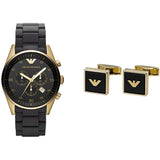 Emporio Armani Sportivo Quartz Black Dial Black Steel Strap Watch For Men - AR8023 Buy Now By Emporio Armani