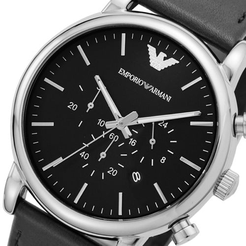 Emporio Armani Dress Analog Black Dial Black Leather Strap Watch For Men - AR8029 Buy Now By Emporio Armani