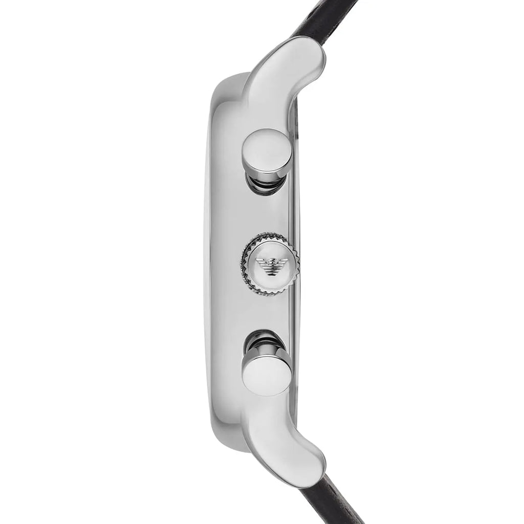 Emporio Armani Dress Analog Black Dial Black Leather Strap Watch For Men - AR8029 Buy Now By Emporio Armani