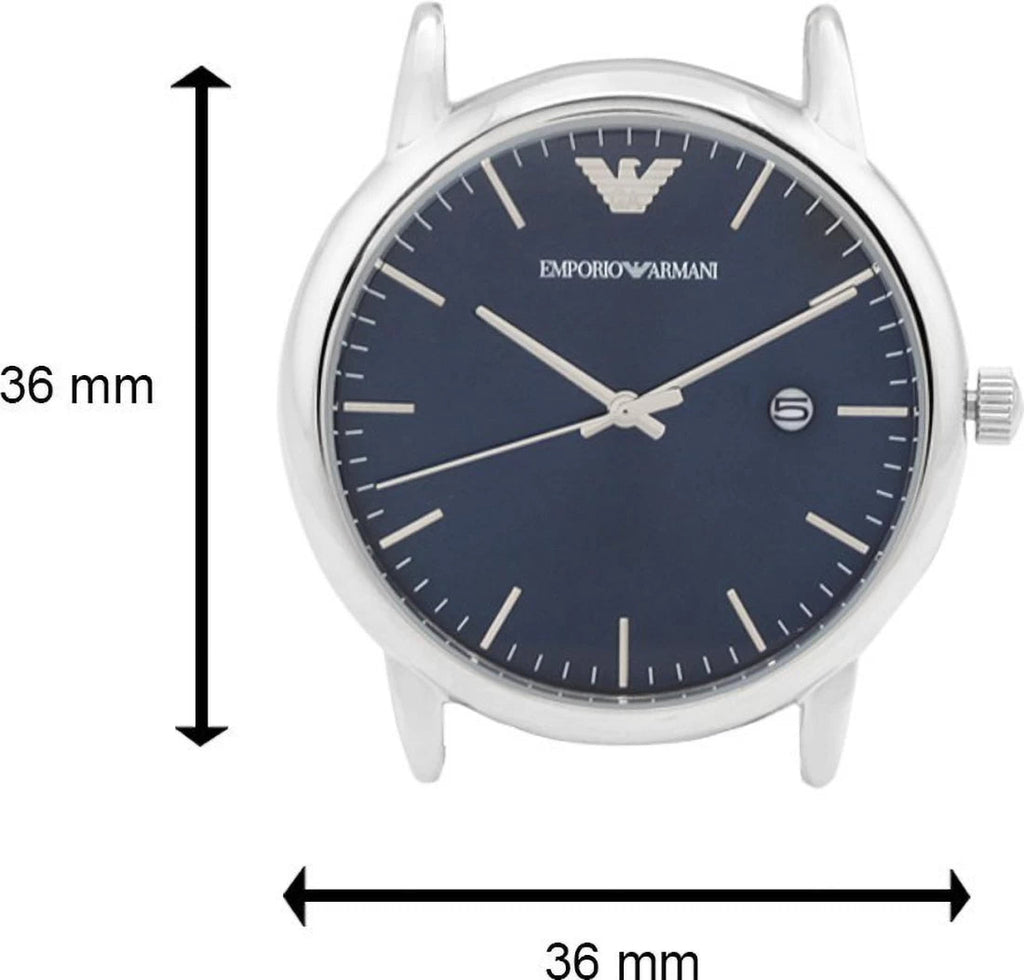 Emporio Armani Dress Analog Blue Dial Silver Steel Strap Watch For Men - AR8033 Buy Now By Emporio Armani