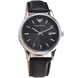 Emporio Armani Renato Analog Black Dial Black Leather Strap Watch For Men - AR8035 Buy Now By Emporio Armani