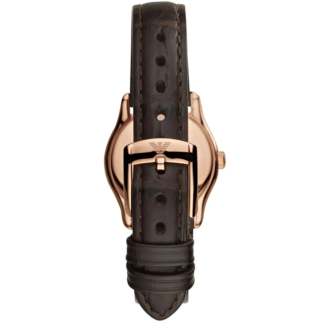 Emporio Armani Classic White Dial Brown Leather Strap Watch For Men - AR9035 Buy Now By Emporio Armani