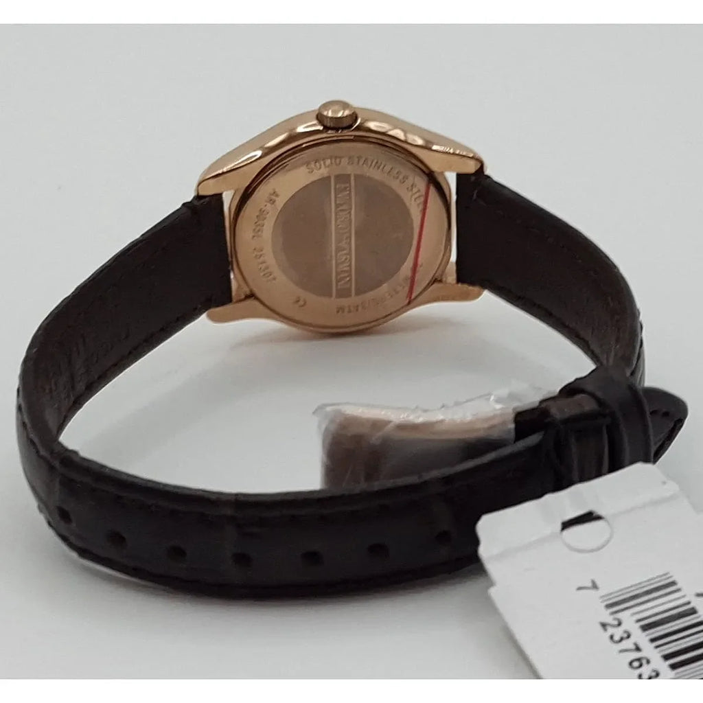 Emporio Armani Classic White Dial Brown Leather Strap Watch For Men - AR9035 Buy Now By Emporio Armani