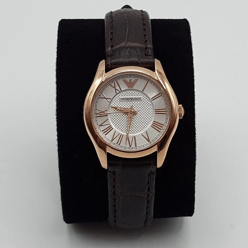 Emporio Armani Classic White Dial Brown Leather Strap Watch For Men - AR9035 Buy Now By Emporio Armani