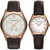 Emporio Armani Classic White Dial Brown Leather Strap Watch For Men - AR9035 Buy Now By Emporio Armani
