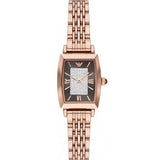 Emporio Armani Gianni T-Bar Analog Crystal Brown Dial Rose Gold Steel Strap Watch For Women - AR11407 Buy Now By Emporio Armani