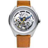 Fossil Boyfriend Automatic Skeleton Silver Dial Brown Leather Strap Watch for Women - ME3109 Buy Now By Fossil