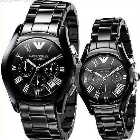 Emporio Armani Valente Chronograph Black Dial Black Ceramic Strap Watch For Men - AR1400 Buy Now By Emporio Armani