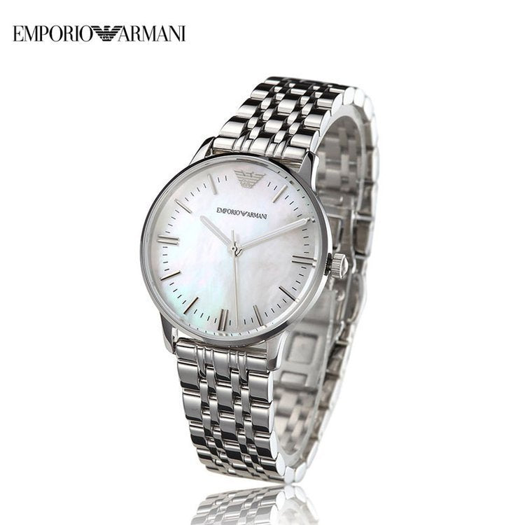 Emporio Armani Classic Quartz Mother of Pearl Dial Silver Steel Strap Watch For Women - AR1602 Buy Now By Emporio Armani