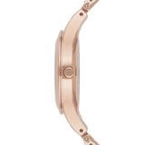 Emporio Armani Chiara Quartz Crystals White Dial Rose Gold Leather Strap Watch For Women - AR7437 Buy Now By Emporio Armani