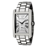 Emporio Armani Classic White Dial Silver Steel Strap Watch For Men - AR0145 Buy Now By Emporio Armani