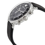 Emporio Armani Aviator Chronograph Black Dial Black Leather Strap Watch For Men - AR11143 Buy Now By Emporio Armani
