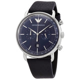 Emporio Armani Aviator Blue Dial Blue Leather Strap Watch For Men - AR11105 Buy Now By Emporio Armani