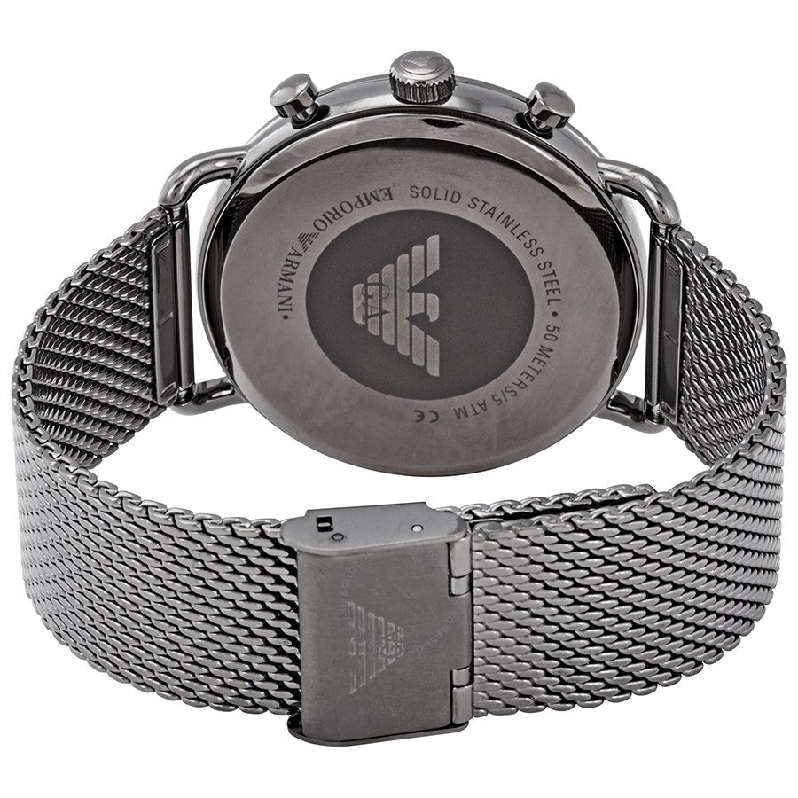 Emporio Armani Aviator Brown Dial Grey Mesh Bracelet Watch For Men - AR11141 Buy Now By Emporio Armani