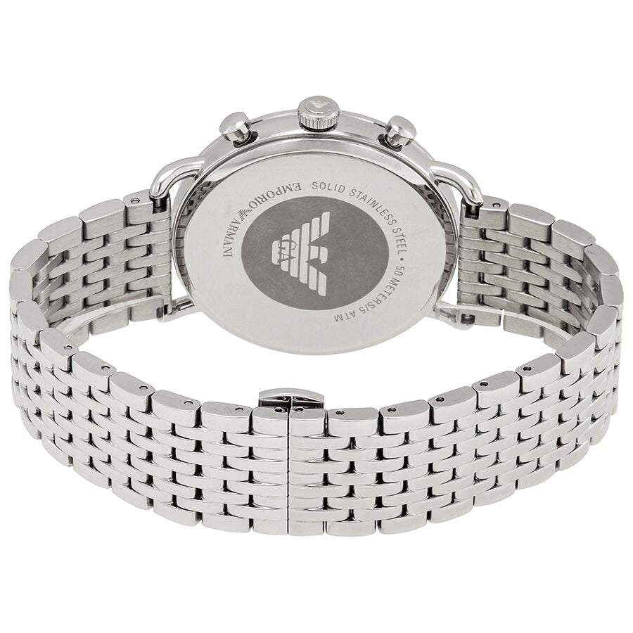 Emporio Armani Aviator Chronograph Blue Dial Silver Steel Strap Watch For Men - AR11238 Buy Now By Emporio Armani