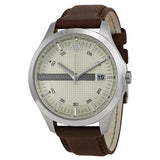 Armani Exchange Whitman Silver Dial Brown Leather Strap Watch For Men - AX2100 Buy Now By Armani Exchange